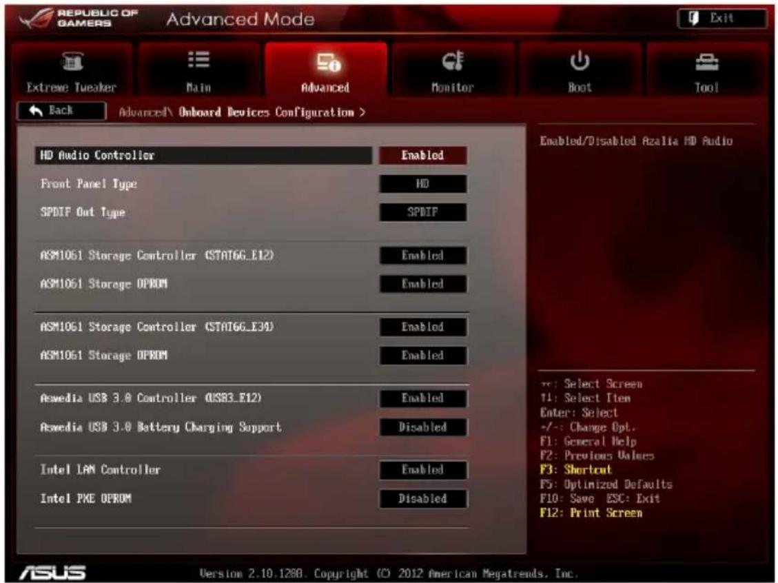 ASUS Maximus V FormulaThunderFX - (Configuration des péripériques embarqués) - 1