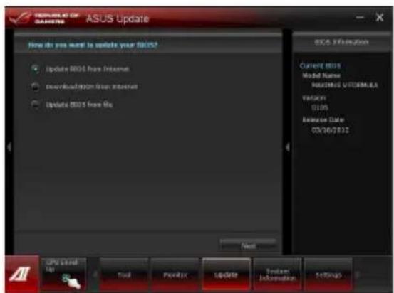ASUS Maximus V FormulaThunderFX - Pourmettrea jourleBIOSa partird'Internet: - 1