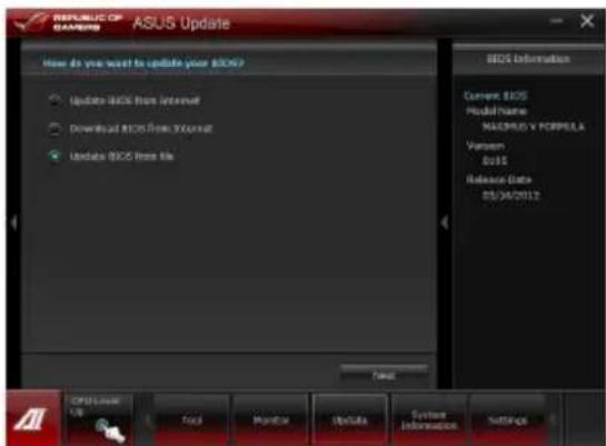 ASUS Maximus V FormulaThunderFX - PourmettreàjourleBIOSàpartird'unfichierBIOS: - 1