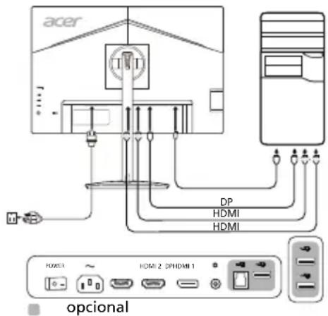 ACER CM2241W - Controles externos - 1