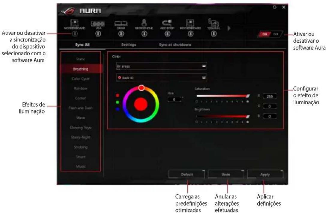ASUS ROG Aura Terminal - Utilizar oefeito Aura - 2