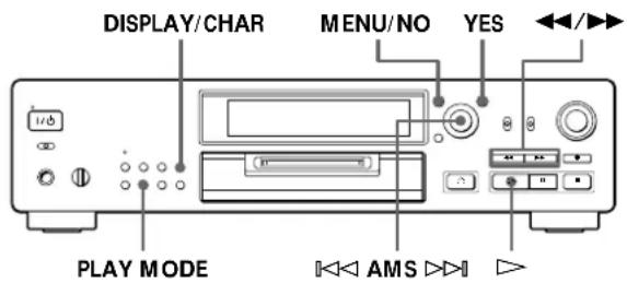 SONY MDSJB920 - Creating Your Own Program (Program Play) - 1