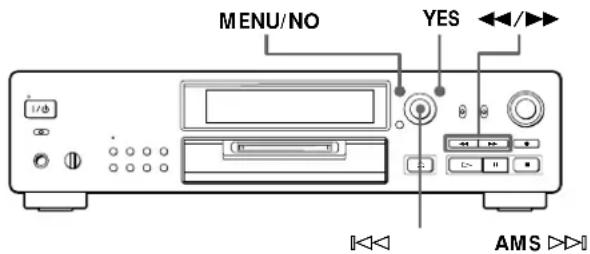 SONY MDSJB920 - Erasing a Part of a Track (A-B Erase Function) - 2