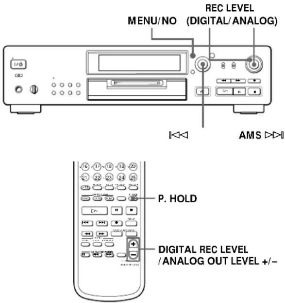 SONY MDSJB920 - Adjusting the Recording Level - 1