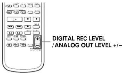 SONY MDSJB920 - Réglage du niveau de lecture - 1