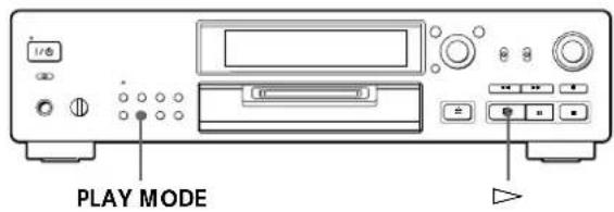 SONY MDSJB920 - Lecture des plages dans un ordre aléatoire (Lecture aléatoire) - 1