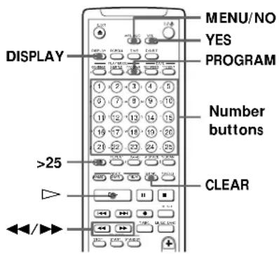 SONY MDSJB920 - Creating Your Own Program (Program Play) - 2