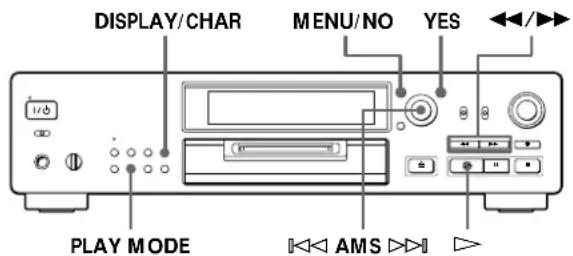 SONY MDSJB920 - Création d'un programme (Lecture programmée) - 1