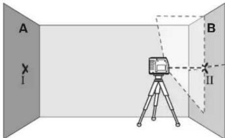 BOSCH GLL 3 X Professional - Horizontalios linijos aukščio tikslumo patikrinimas - 3