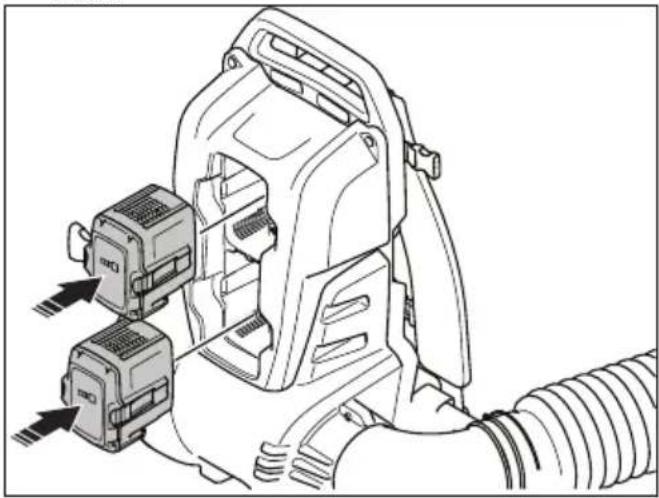 HUSQVARNA 340iBT - De accu aansluiten op het product - 2