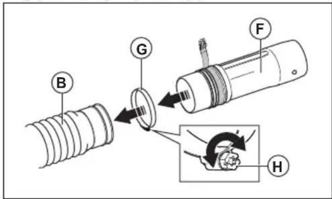 HUSQVARNA 340iBT - Pour assembler le tube et la poignée sur le produit - 3