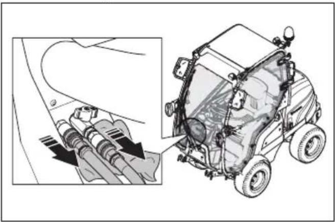 HUSQVARNA P 525D - De cabine bevestigen en verwijderen - 3