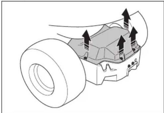 HUSQVARNA P 525D - De transmissiekap verwijderen - 1
