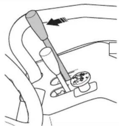 HUSQVARNA P 525D - So senken Sie das Mähdeck in die Mähposition ab - 1