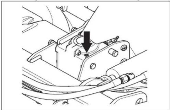 HUSQVARNA P 525D - Oliepeil controleren in de hoekoverbrenging van het maaidek - 1