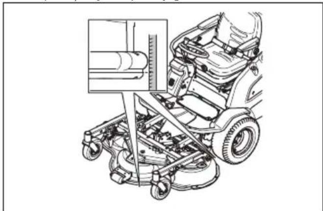 HUSQVARNA P 525D - Preverjanje vzporednosti kosišča - 1