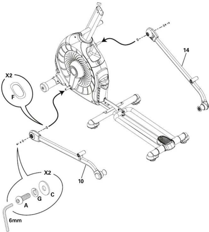 Schwinn 430i - Arrimez les tiges au châssis - 1