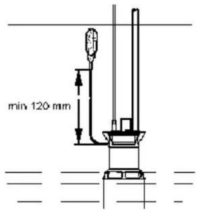 METABO TP 8000 S - Fixation du câble de l'interrupteur à flotteur - 1