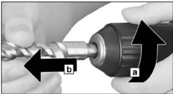 METABO BHA 36 LTX Compact - Removing the tool: - 1