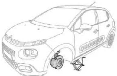 CITROEN C3 (2019) - Rangement de la roue endommagée - 1