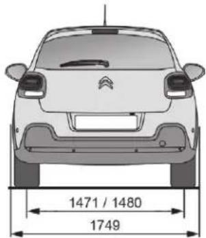 CITROEN C3 (2019) - Dimensions (en mm) - 2