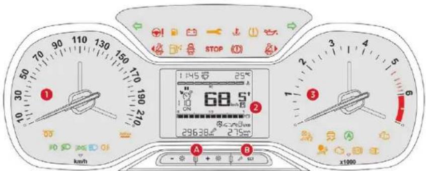 CITROEN C3 (2019) - Combiné LCD Picto - 1