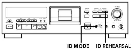 SONY PCMR300 - Changement de la position d'un code ID de départ préenregistré - 1