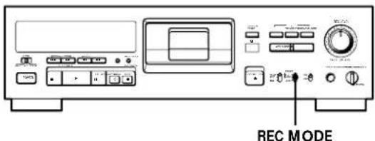 SONY PCMR300 - Einstellen des Aufnahmemodus - 1
