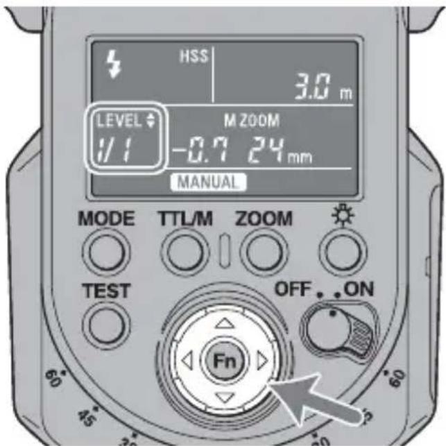 SONY HVLF43M - Press the or button to select the power level to be set. - 1