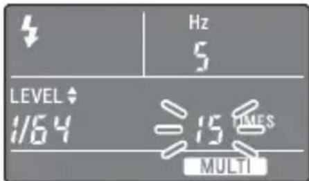 SONY HVLF43M - Press the Fn button to make [TIMES] blink, and then press the  or  button to select the number of flashes. - 1