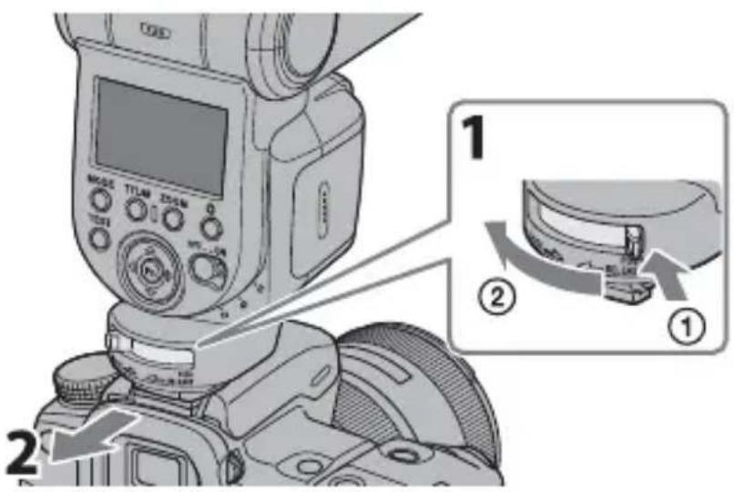 SONY HVLF43M - Removing the flash unit from the camera - 1