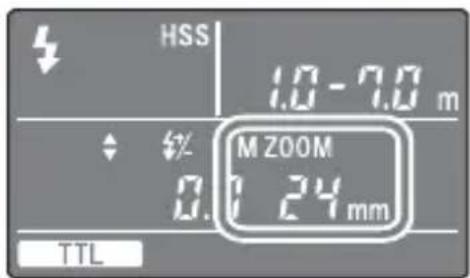 SONY HVLF43M - Appuyer sur la touche ZOOM pour selectionner la couverture du flash à régler. - 1
