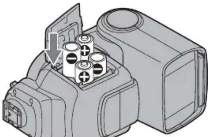 SONY HVLF43M - Mise en place des piles - 2