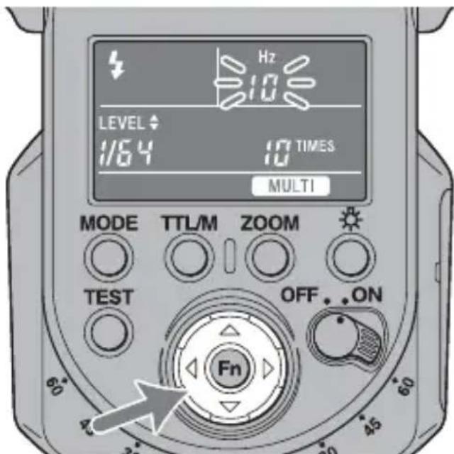 SONY HVLF43M - Press the Fn button to make [Hz] blink, and then press the  or  button to select the flash frequency. - 1