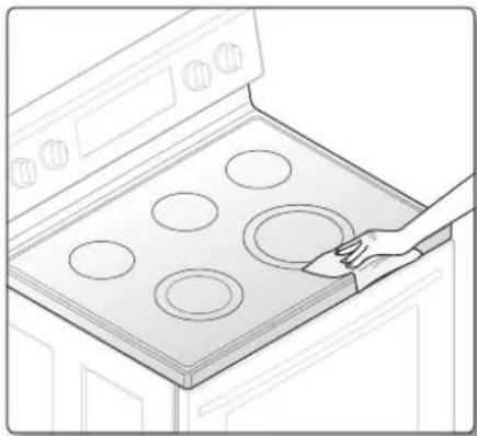SAMSUNG NE59J3420SB - Cleaning the cooktop seal - 1
