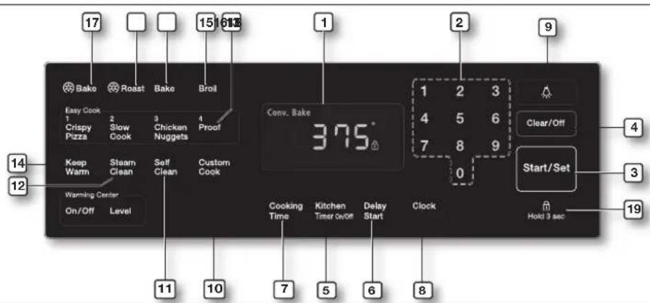 SAMSUNG NE59J3420SB - TABLEAU DE COMMANDE DU FOUR - 1