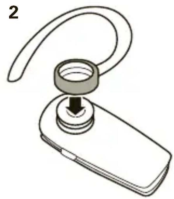 MOTOROLA H525 - uso con un gancho para oreja - 2