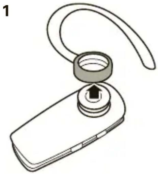 MOTOROLA H525 - uso con un gancho para oreja - 1