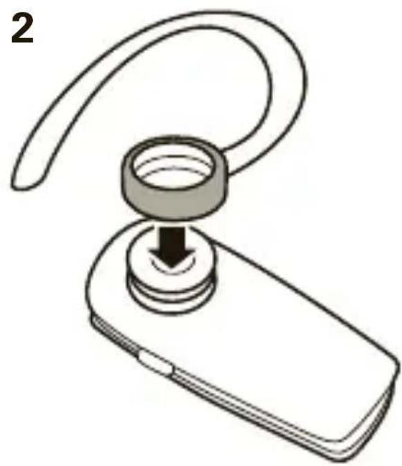 MOTOROLA H525 - Utilisation du crochet d'oreille - 2