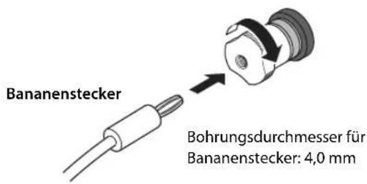 YAMAHA AS2200 - Ziehen Sie zunachst den Knopf an der Klemme SPEAKERS fest und stecken Sie dann den Bananenstecker in den Knopf. - 1