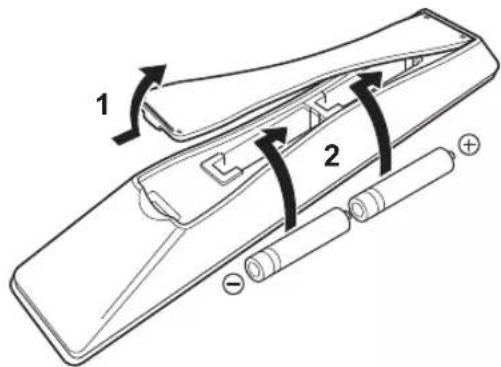 YAMAHA AS2200 - Satta i batterier i fjarrkontrollen - 1