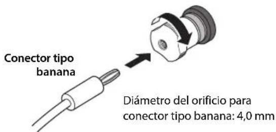 YAMAHA AS2200 - Primero apriete la perilla en el terminal SPEAKERS y bajo inserte el conductor tipo banana en el cuestion de la perilla. - 1