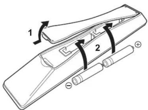 YAMAHA AS2200 - Installazione delle batterie nel telecomando - 1