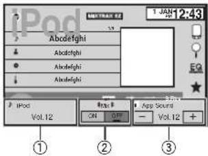 PIONEER AVHX5600BHS - 2Press+/-(VOLUME/VOL)todisplaythe soundmixercontrolbar. - 1