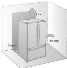 SAMSUNG RF266AEWP - Selecting the best location for the Refrigerator - 1