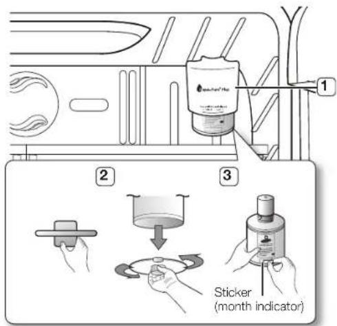 SAMSUNG RF266AEWP - Installing the water filter. - 1