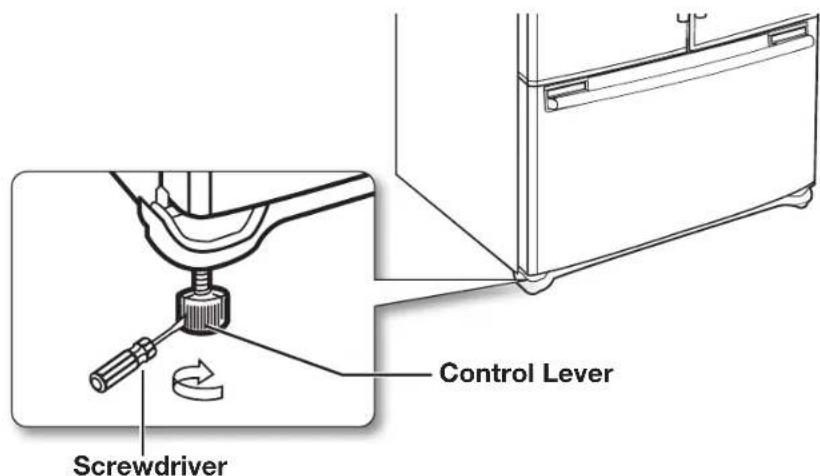 SAMSUNG RF266AEWP - When the Left door is lower than the Right door. - 1