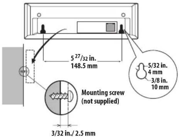 PIONEER HTS260 - Wall mounting the display unit - 1