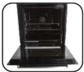 HOOVER HOXP0147BI - VERWIJDERING EN REINIGING VAN DE GLAZEN DEUR - 1