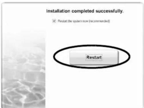 CANON CanoScan 8600F - Quando l'installazione è completa,fare clic su [Restart] (Riavvia) per riavviare il computer. - 1